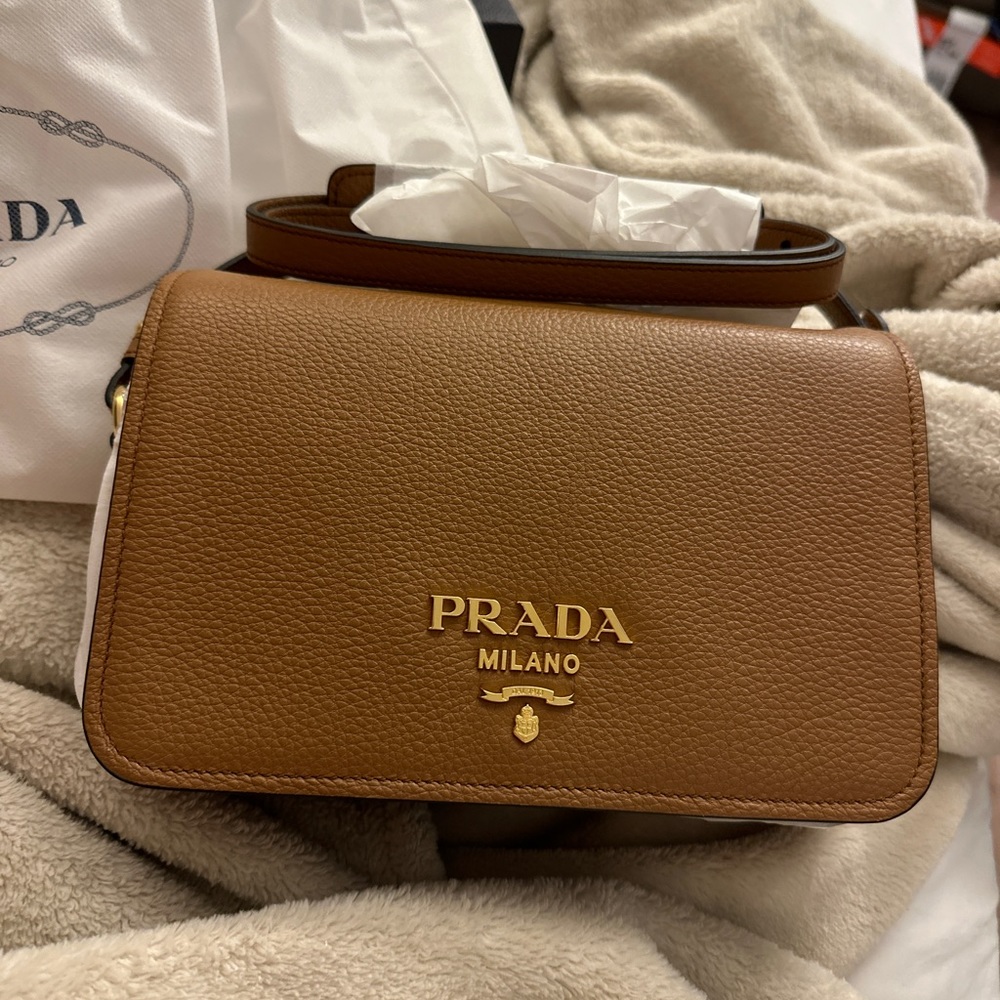 NWT Prada Caramel Crossbody Bag